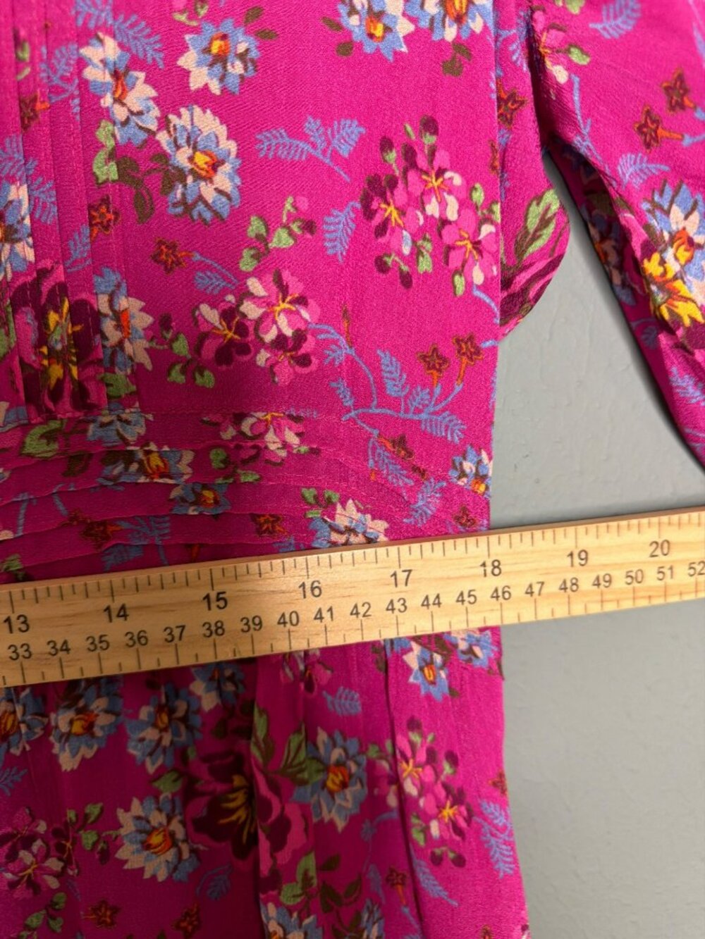 Sundance Rosalee Lined Tiered Floral Midi Dress Petite Large - Picture 8 of 11